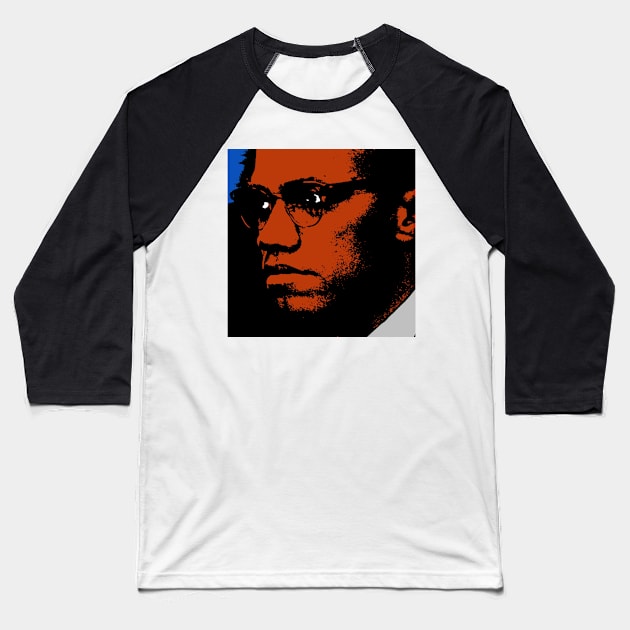 MALCOLM X-2 Baseball T-Shirt by truthtopower